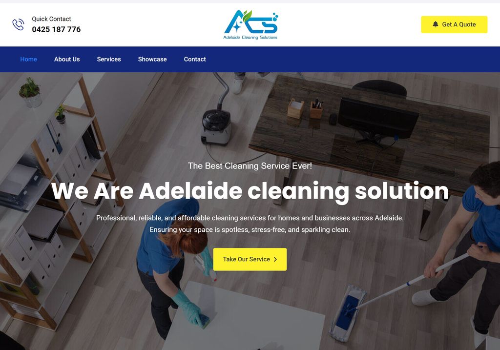 Adelaide Cleaning Solutions website
